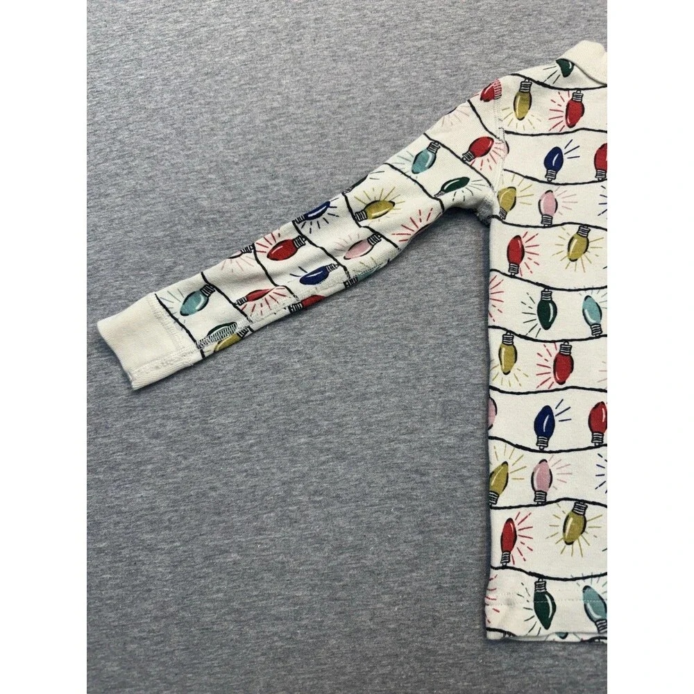 Hanna Andersson Christmas Lights Organic Cotton Pajama Top Shirt Toddler 3T 90 c